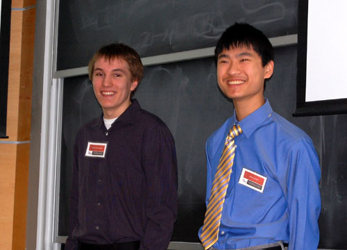 PRIMES students Nicolaas Kaashoek and 
            William Wu